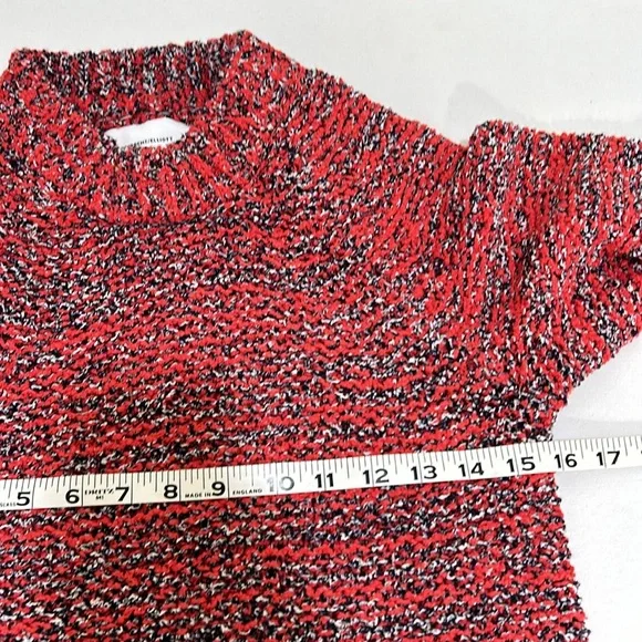 CURRENT ELLIOT WOMEN THE MOONSHINE SWEATER PULLOVER RED BLACK LONG SLEEVE Sz 0 - Picture 10 of 11